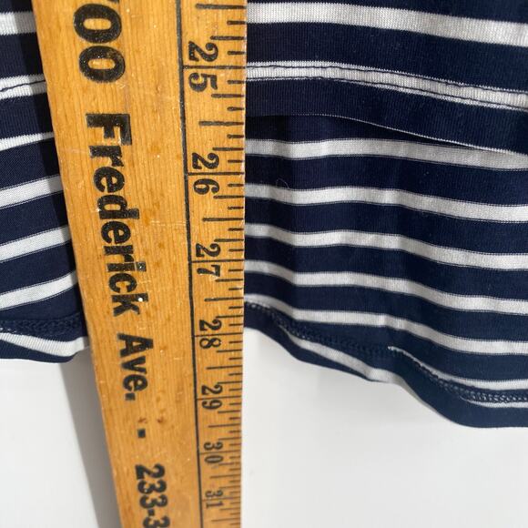 Athleta Turtleneck Tunic Women’s XS Navy & White Stripes Active Athleisure - Picture 6 of 7